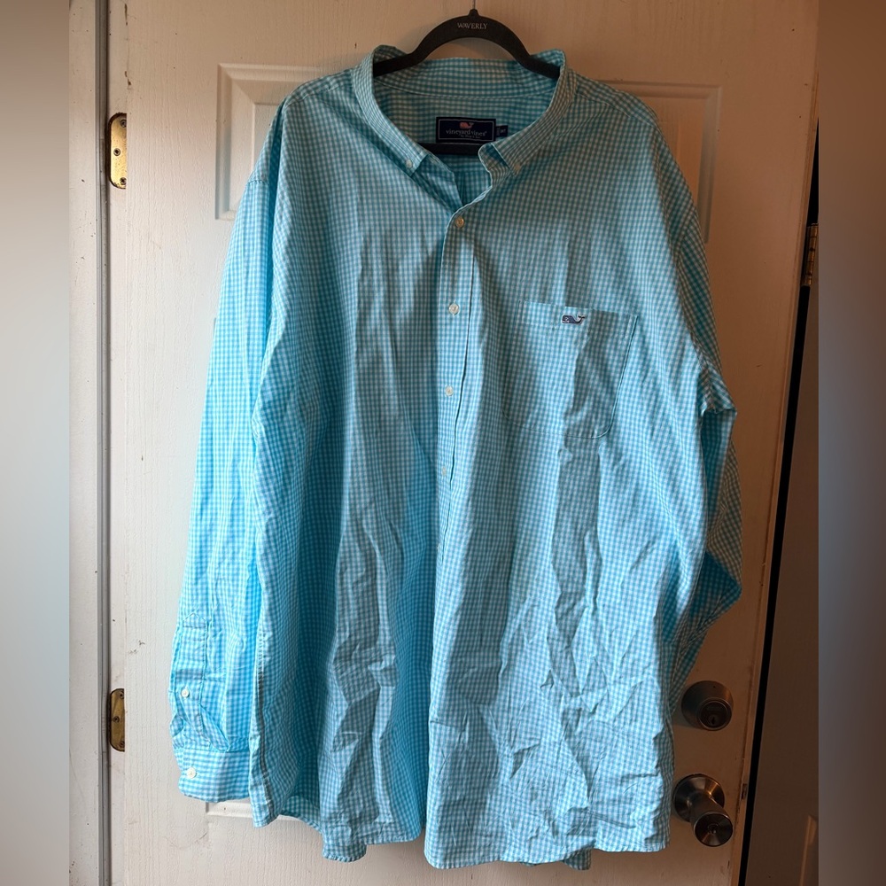 Vineyard Vines Light Blue Gingham Shirt